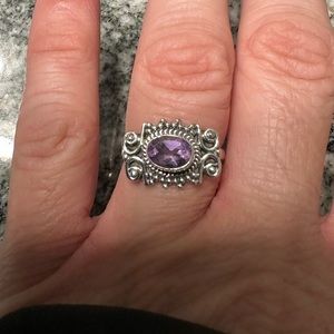 New 925 sterling silver amethyst ring